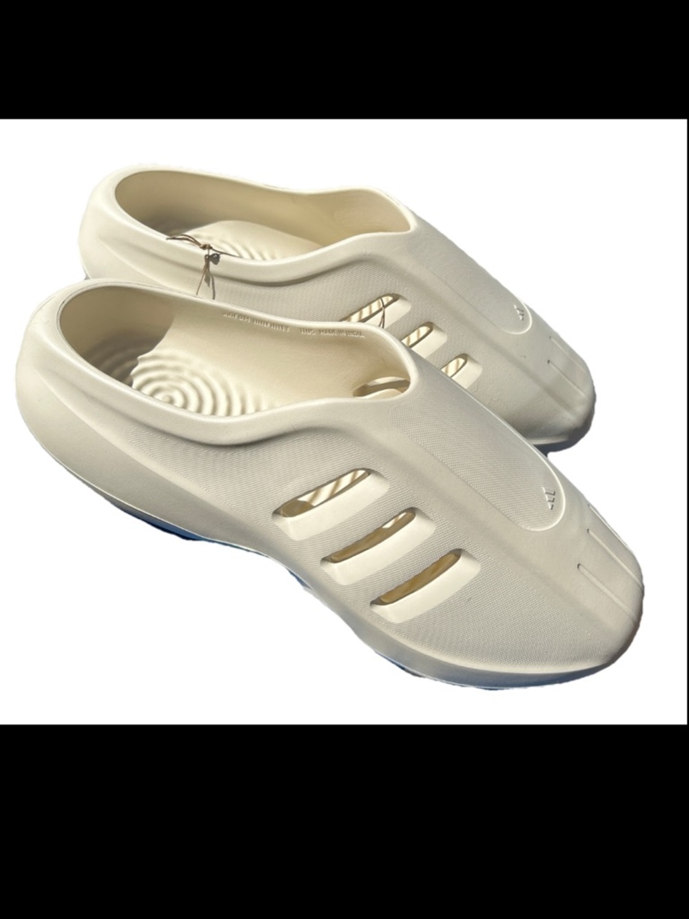 adidas Mens 11  women’s 12 adiFOM IIInfinity Mules White JH6766 - Picture 5 of 10
